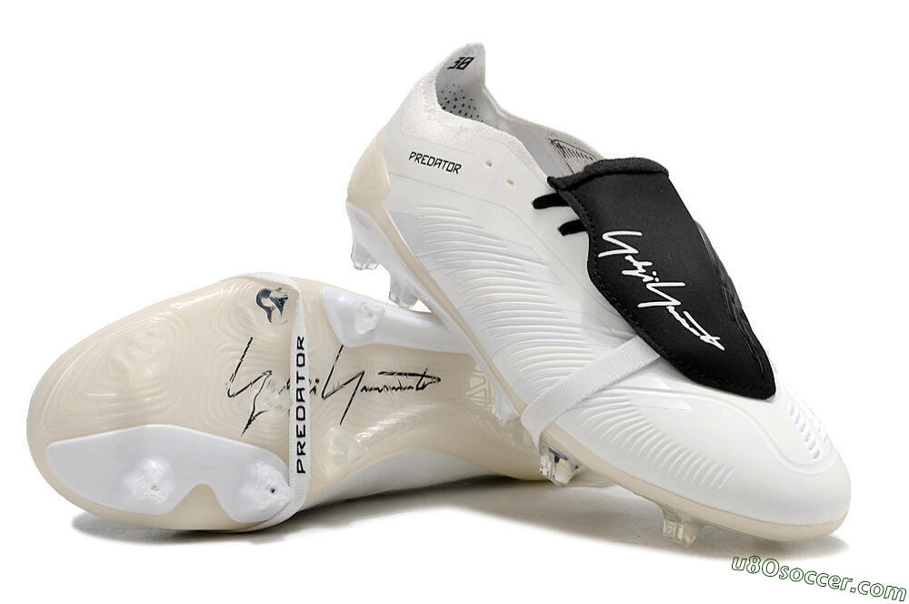 Adidas Predator Elite Foldover Tongue FG Firm Ground Soccer Cleats - Beige/Black/White 3