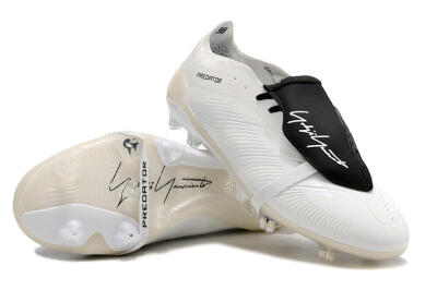 Adidas Predator Elite Foldover Tongue FG Firm Ground Soccer Cleats - Beige/Black/White