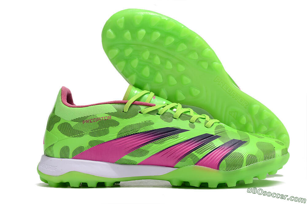 Adidas Predator Elite TF Artificial Turf Soccer Shoes - Green/Purple/Pink 1