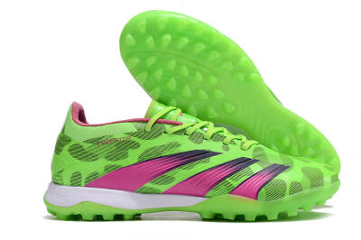 Adidas Predator Elite TF Artificial Turf Soccer Shoes - Green/Purple/Pink