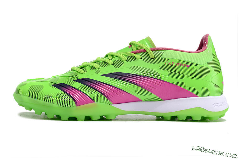 Adidas Predator Elite TF Artificial Turf Soccer Shoes - Green/Purple/Pink 2