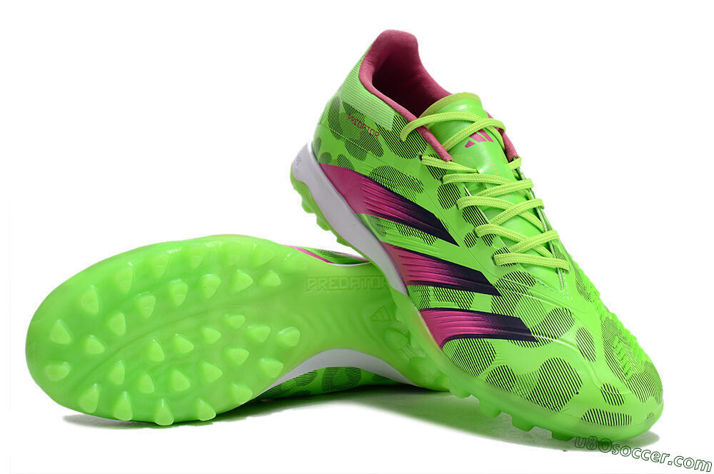 Adidas Predator Elite TF Artificial Turf Soccer Shoes - Green/Purple/Pink 3