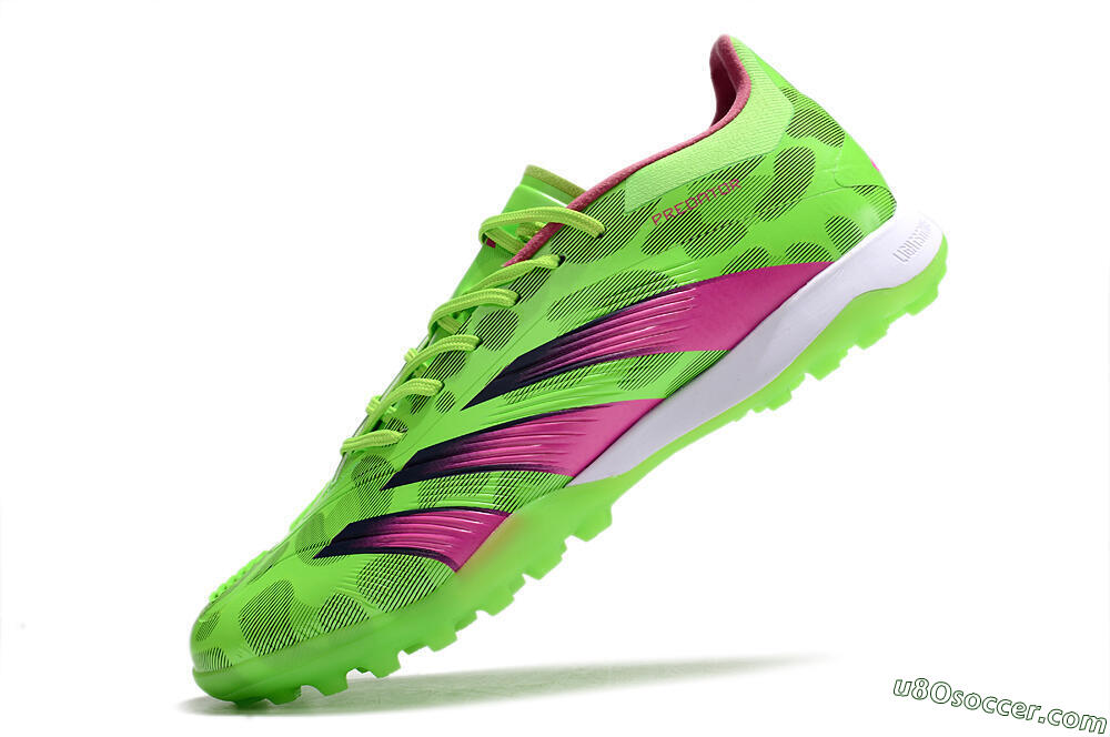 Adidas Predator Elite TF Artificial Turf Soccer Shoes - Green/Purple/Pink 5
