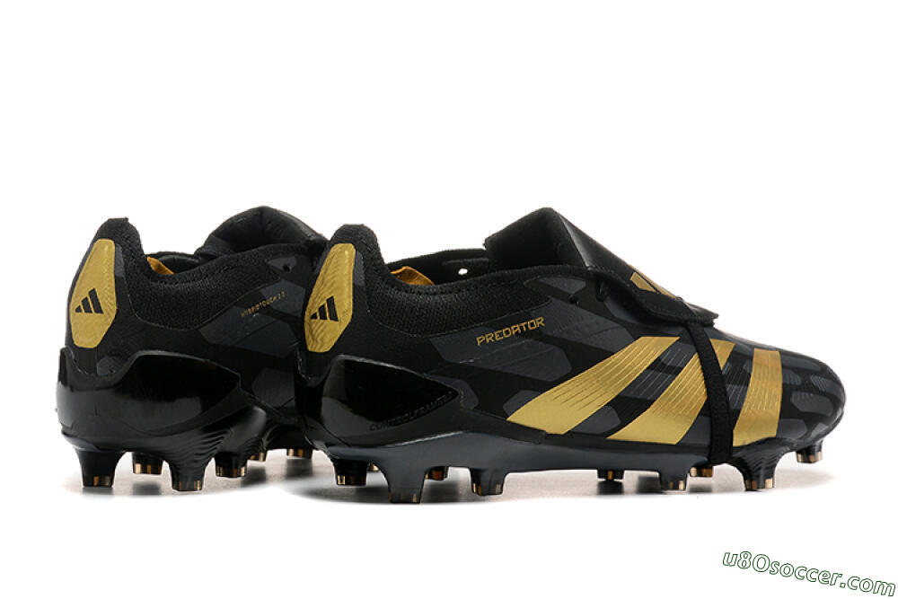 Adidas Predator Elite Foldover Tongue FG Firm Ground Soccer Cleats - Black/Gold 6