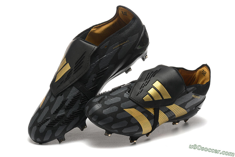 Adidas Predator Elite Foldover Tongue FG Firm Ground Soccer Cleats - Black/Gold 7