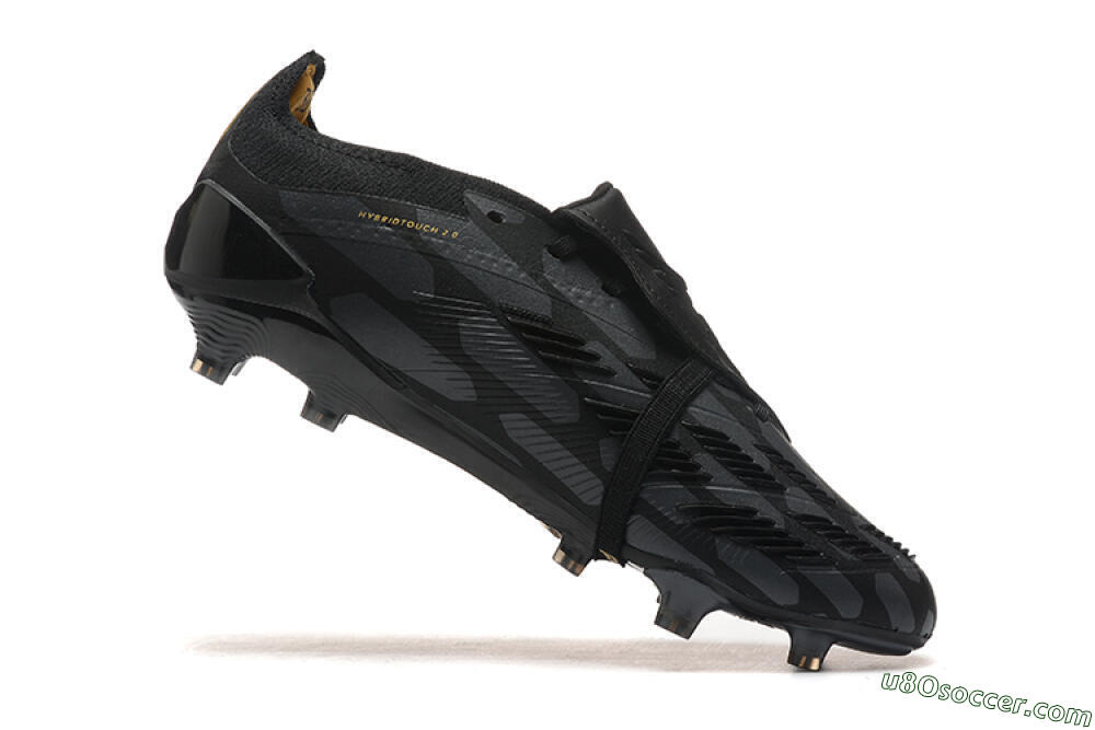 Adidas Predator Elite Foldover Tongue FG Firm Ground Soccer Cleats - Black/Gold 8