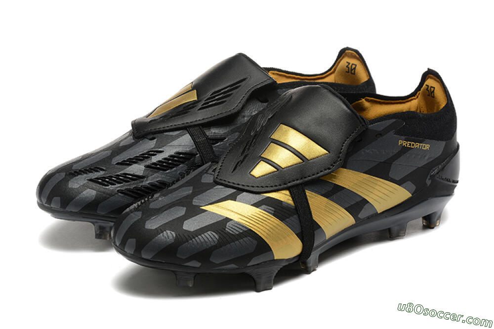 Adidas Predator Elite Foldover Tongue FG Firm Ground Soccer Cleats - Black/Gold 5