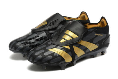 Adidas Predator Elite Foldover Tongue FG Firm Ground Soccer Cleats - Black/Gold