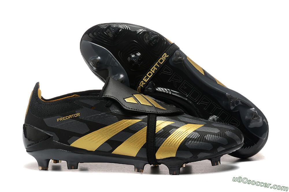 Adidas Predator Elite Foldover Tongue FG Firm Ground Soccer Cleats - Black/Gold 1