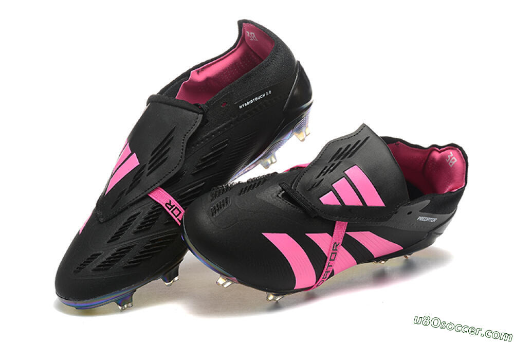 Adidas Predator Elite Foldover Tongue FG Firm Ground Soccer Cleats - Black/Pink 6