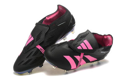 Adidas Predator Elite Foldover Tongue FG Firm Ground Soccer Cleats - Black/Pink