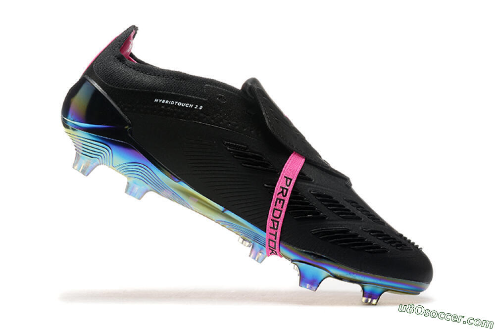 Adidas Predator Elite Foldover Tongue FG Firm Ground Soccer Cleats - Black/Pink 7