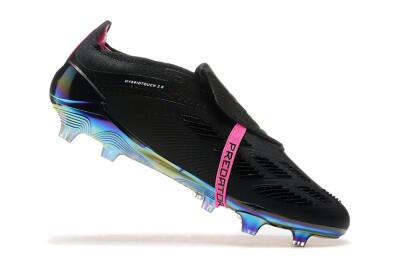 Adidas Predator Elite Foldover Tongue FG Firm Ground Soccer Cleats - Black/Pink