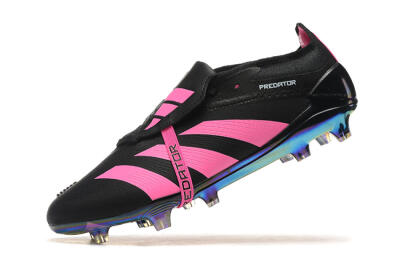 Adidas Predator Elite Foldover Tongue FG Firm Ground Soccer Cleats - Black/Pink