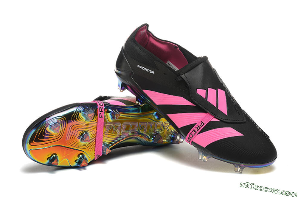 Adidas Predator Elite Foldover Tongue FG Firm Ground Soccer Cleats - Black/Pink 4