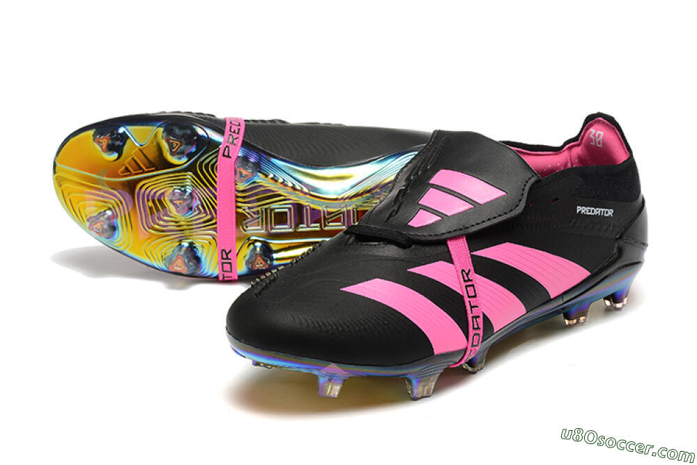 Adidas Predator Elite Foldover Tongue FG Firm Ground Soccer Cleats - Black/Pink 3