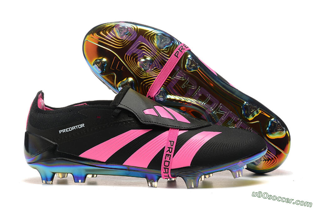 Adidas Predator Elite Foldover Tongue FG Firm Ground Soccer Cleats - Black/Pink 1