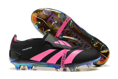 Adidas Predator Elite Foldover Tongue FG Firm Ground Soccer Cleats - Black/Pink