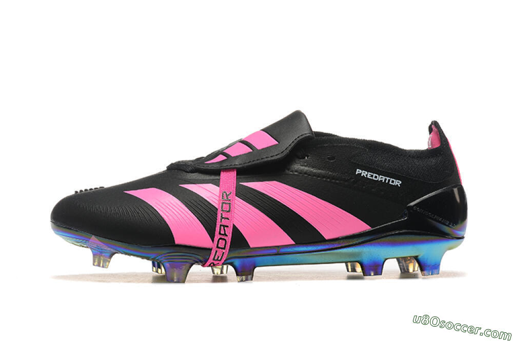 Adidas Predator Elite Foldover Tongue FG Firm Ground Soccer Cleats - Black/Pink 2