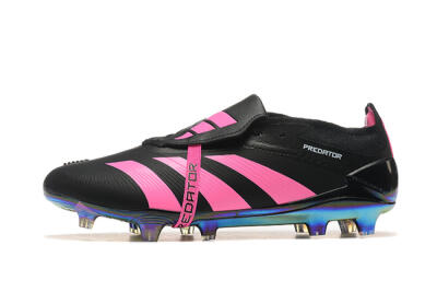 Adidas Predator Elite Foldover Tongue FG Firm Ground Soccer Cleats - Black/Pink