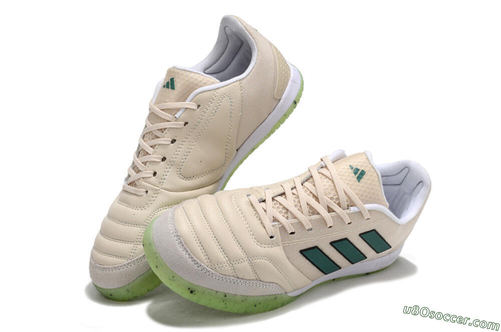 Adidas Top Sala FG Indoor & Futsal Soccer Shoes - Grey/Green 3