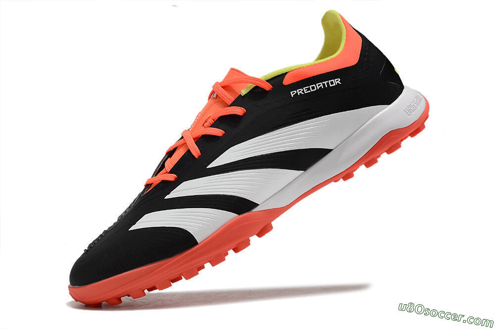 Adidas Predator 24 Elite TF Artificial Turf Soccer Shoes - Black/White/Orange 5