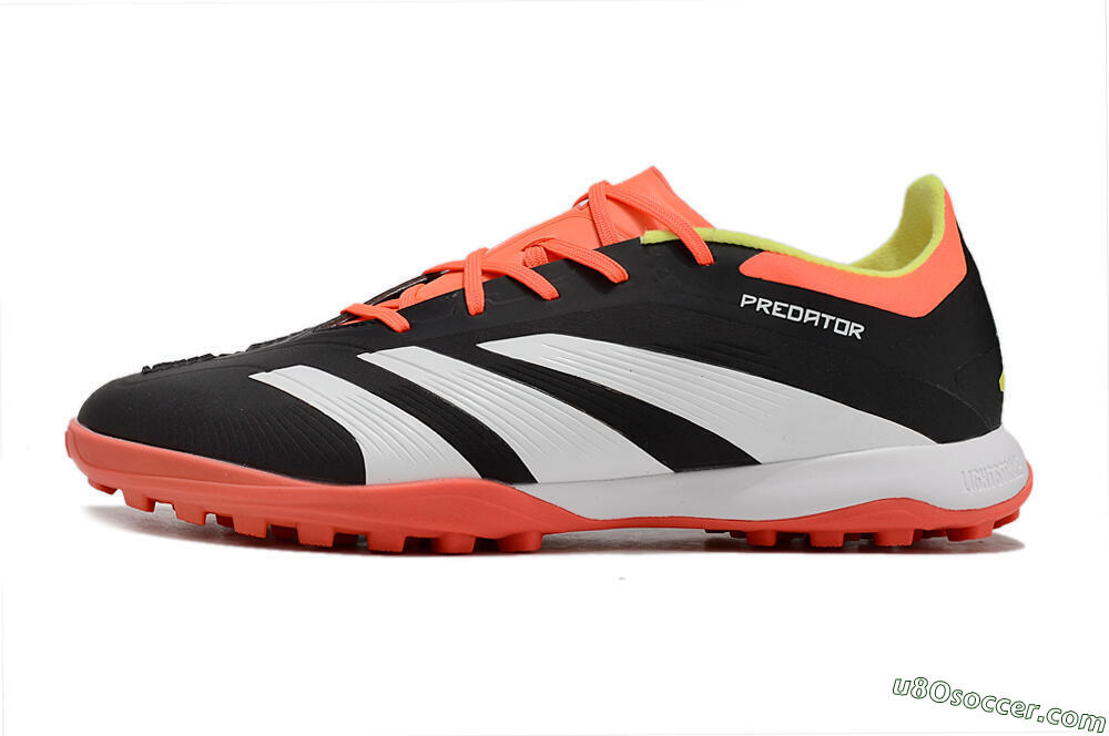 Adidas Predator 24 Elite TF Artificial Turf Soccer Shoes - Black/White/Orange 2