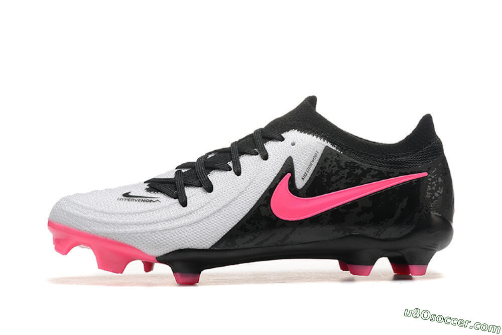 Nike Phantom Luna Elite NU FG Firm Ground Soccer Cleats - White/Black/Pink 2