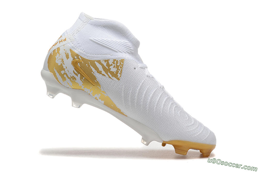 Nike Phantom Luna Elite NU FG Firm Ground Soccer Cleats - White/Gold 8