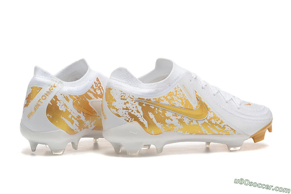Nike Phantom Luna Elite NU FG Firm Ground Soccer Cleats - White/Gold 9