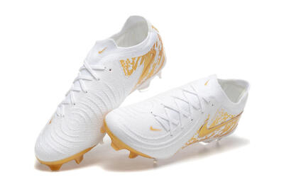 Nike Phantom Luna Elite NU FG Firm Ground Soccer Cleats - White/Gold