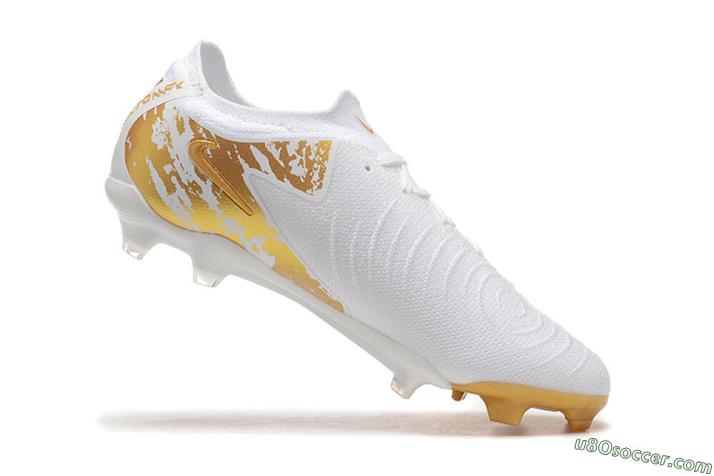 Nike Phantom Luna Elite NU FG Firm Ground Soccer Cleats - White/Gold 6