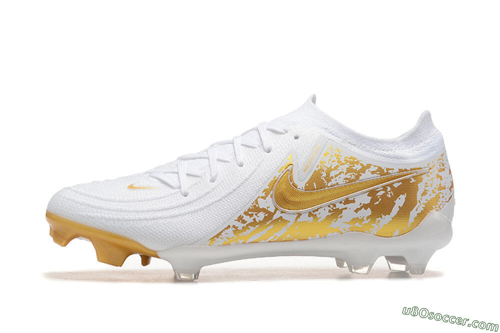 Nike Phantom Luna Elite NU FG Firm Ground Soccer Cleats - White/Gold 2