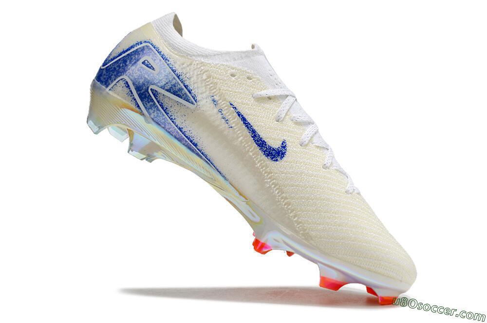 Nike Air Zoom Mercurial Vapor 16 Elite FG Firm Ground Soccer Cleats - Beige/Blue/Orange 4