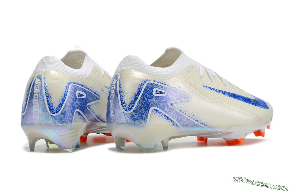Nike Air Zoom Mercurial Vapor 16 Elite FG Firm Ground Soccer Cleats - Beige/Blue/Orange 6