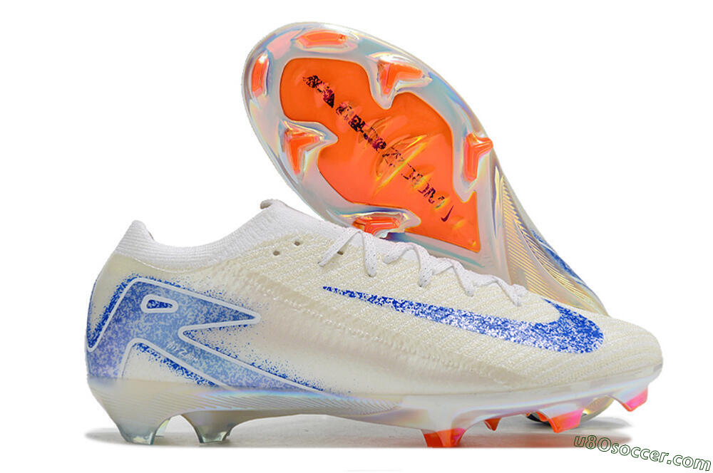 Nike Air Zoom Mercurial Vapor 16 Elite FG Firm Ground Soccer Cleats - Beige/Blue/Orange 1