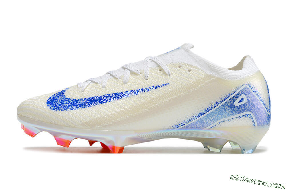 Nike Air Zoom Mercurial Vapor 16 Elite FG Firm Ground Soccer Cleats - Beige/Blue/Orange 2