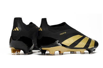 Adidas Predator Accuracy+ Laceless FG Firm Ground Soccer Cleats - Black/Gold