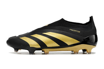Adidas Predator Accuracy+ Laceless FG Firm Ground Soccer Cleats - Black/Gold