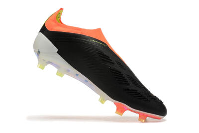 Adidas Predator Accuracy+ Laceless FG Firm Ground Soccer Cleats - Black/White/Orange