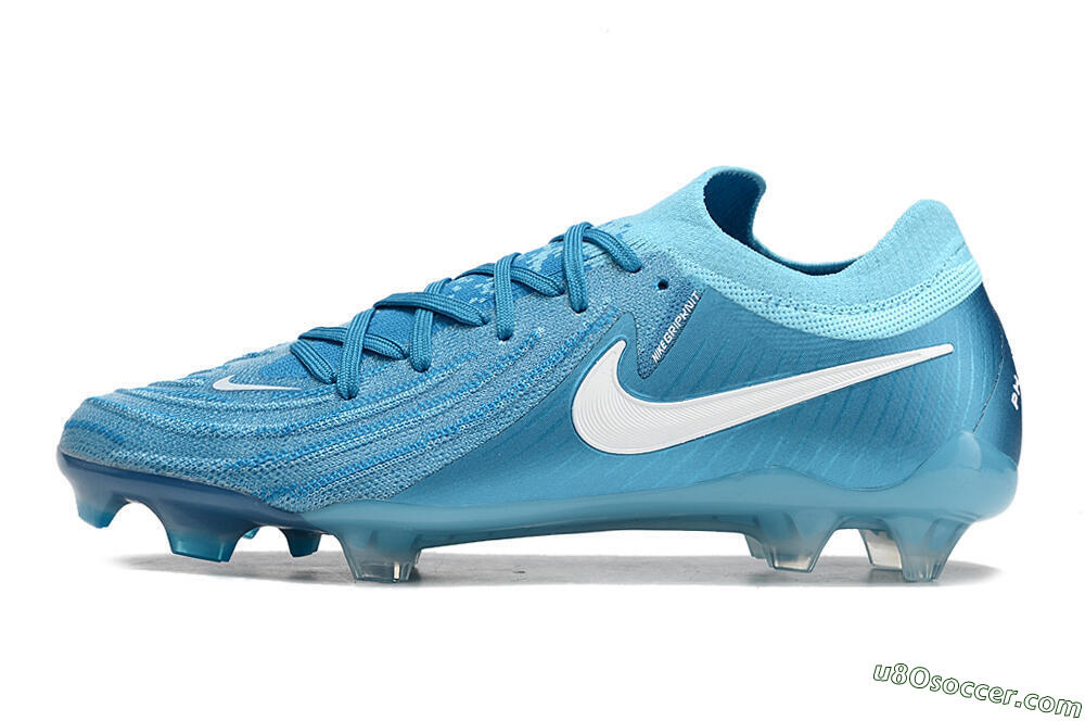Nike Phantom Luna Elite NU FG Firm Ground Soccer Cleats - Light Blue/White 2