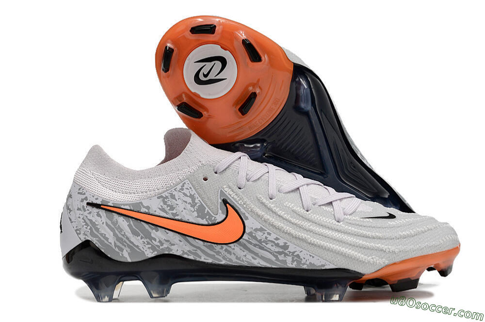 Nike Phantom Luna Elite FG Firm Ground Soccer Cleats - Grey/Orange/Black 1