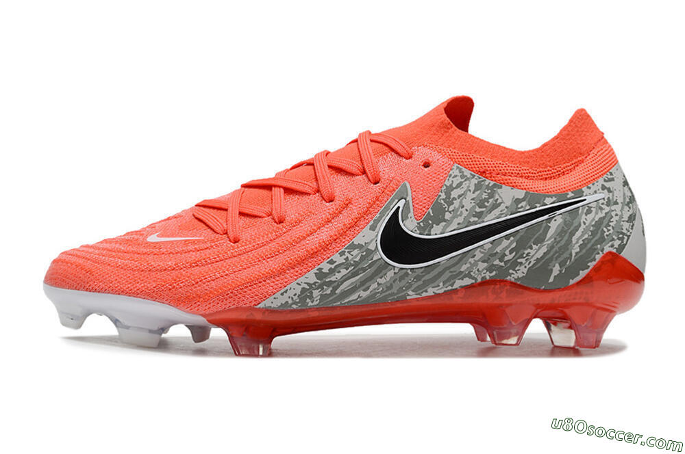 Nike Phantom Luna Elite FG Firm Ground Soccer Cleats - Red/Black/Green 2