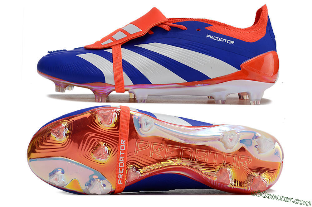 Adidas Predator Elite Foldover Tongue FG Firm Ground Soccer Cleats - Blue/White/Red 0