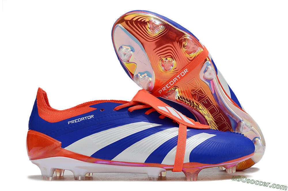 Adidas Predator Elite Foldover Tongue FG Firm Ground Soccer Cleats - Blue/White/Red 1