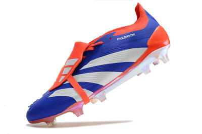 Adidas Predator Elite Foldover Tongue FG Firm Ground Soccer Cleats - Blue/White/Red
