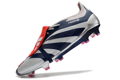 Adidas Predator Elite Foldover Tongue FG Firm Ground Soccer Cleats - Silver/Black/Red