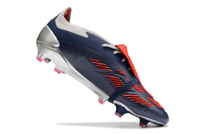 Adidas Predator Elite Foldover Tongue FG Firm Ground Soccer Cleats - Silver/Black/Red