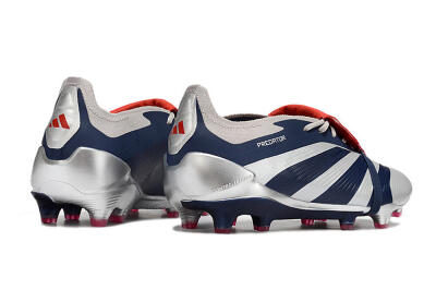 Adidas Predator Elite Foldover Tongue FG Firm Ground Soccer Cleats - Silver/Black/Red