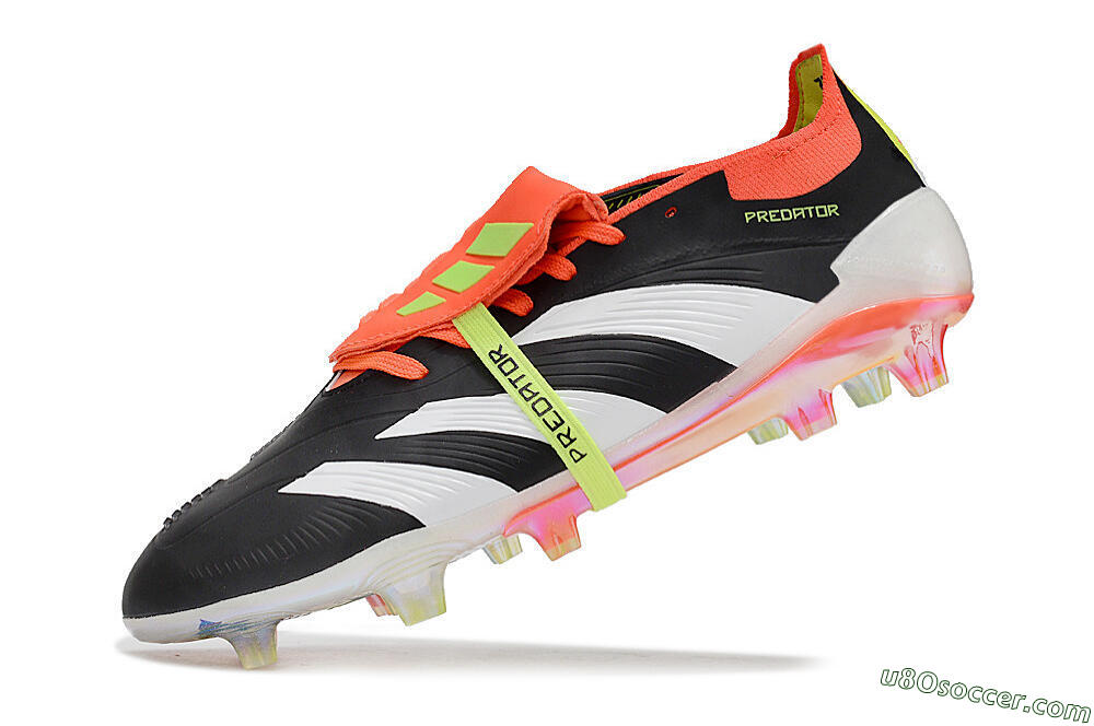 Adidas Predator Elite Foldover Tongue FG Firm Ground Soccer Cleats - Black/White/Orange 5
